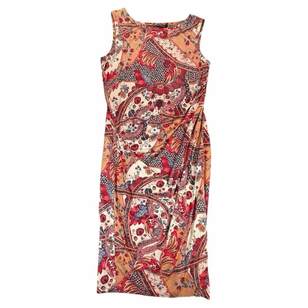 NWT Peruvian Connection Women’s Takara Sheath Sleeveless Midi Dress In Size M